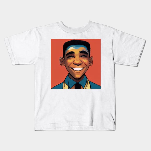 Barack Obama | President of the United States | Comics style Kids T-Shirt by Classical